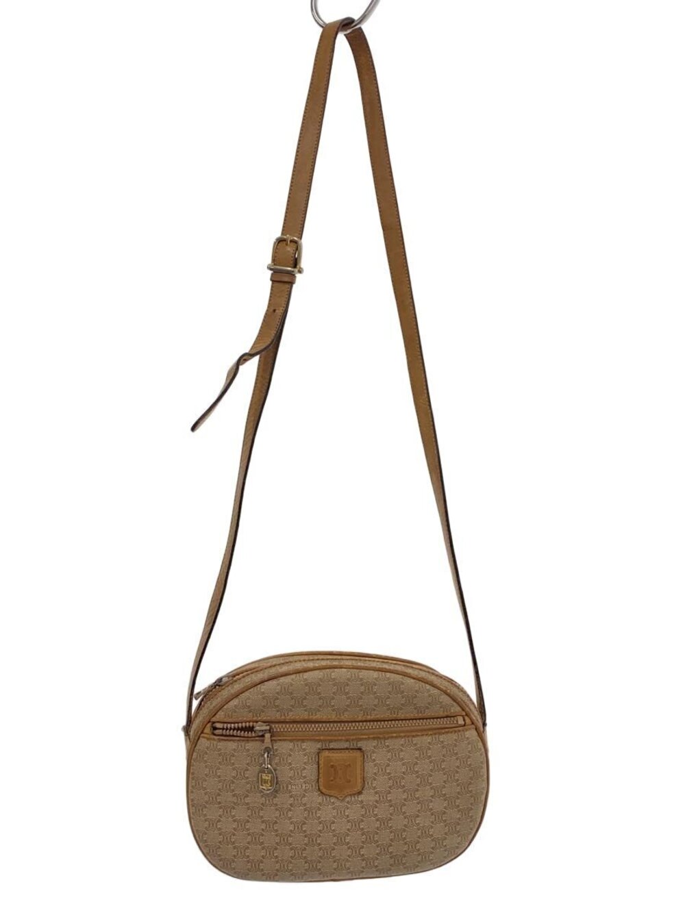 Celine Macadam Shoulder Bag Beige Cream All over